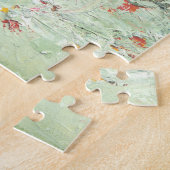 Effervesce - grüne minimalistische abstrakte Kunst Puzzle (Seite)
