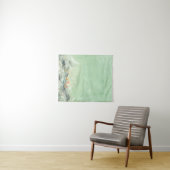 Effervesce - grüne minimalistische abstrakte Kunst Wandteppich (Beispiel (Horizontal))