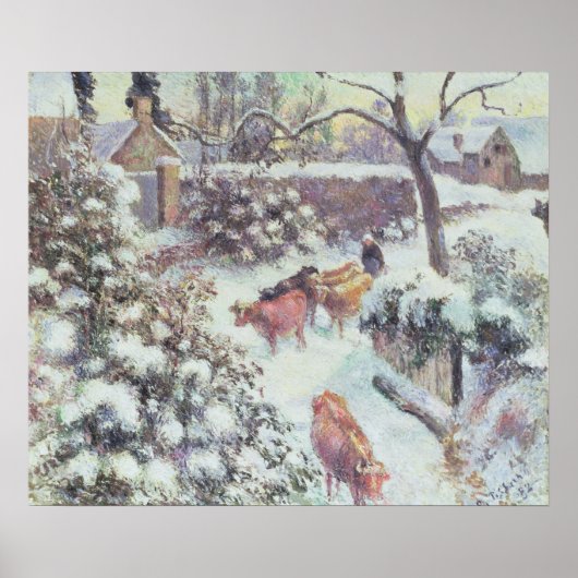 Effet de Neige a Montfoucault, 1882 Poster (Vorne)