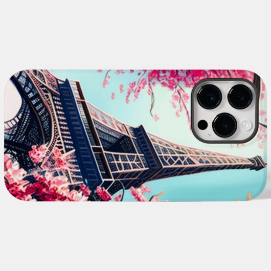 Effiel Tower im Frühjahr Case-Mate iPhone Hülle (Rückseite (Horizontal))