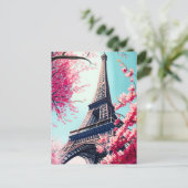 Effiel Tower im Frühjahr Postkarte (Stehend Vorderseite)