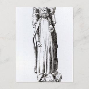 Effigy Edward II von Gloucester Cathedral Postkarte