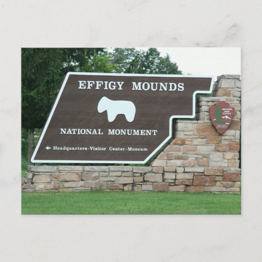 Effigy Mounds Nationalpark Eintritt Postkarte (Vorderseite)