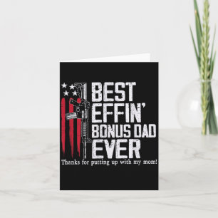 Effin Bonus Dad Flag Vatertag Patriot Stiefvater 1 Karte