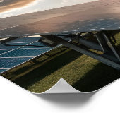 Effiziente Solarmodule mit Blue Sky-Hintergrund Poster (Ecke)