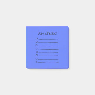 Effiziente, tägliche Checkliste nach dem IT-Test ( Post-it Klebezettel