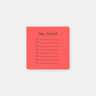 Effiziente, tägliche Checkliste - Post-It-Notes (r Post-it Klebezettel