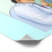 Effizienter intelligenter Wissenschaftler Poster (Ecke)