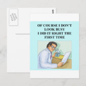 Effizienter intelligenter Wissenschaftler Postkarte (Vorne/Hinten)