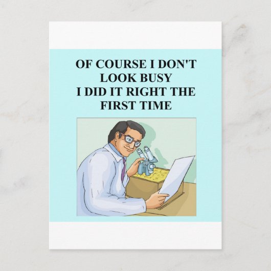 Effizienter intelligenter Wissenschaftler Postkarte (Vorderseite)