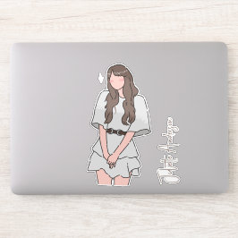Efforless beauty Girl Anpassbar Aufkleber