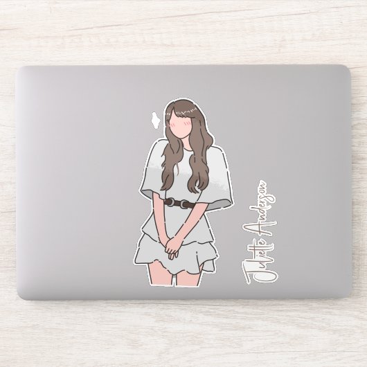 Efforless beauty Girl Anpassbar Aufkleber (Computer)