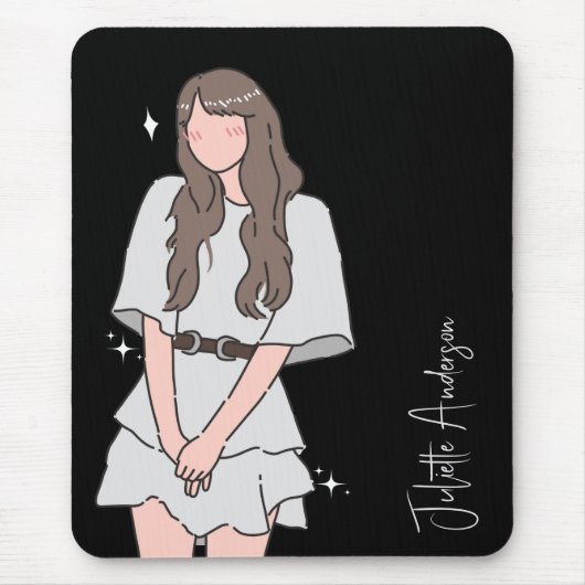Efforless beauty Girl Anpassbar Mousepad (Vorne)