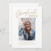 Efforless Charm Editable Color Abschluss Einladung (Vorne/Hinten)