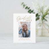 Efforless Charm Editable Color Abschluss Postcar Postkarte (Stehend Vorderseite)
