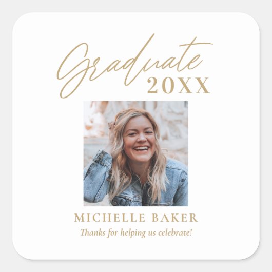 Efforless Charm Editable Color Abschluss Quadratischer Aufkleber (Vorderseite)