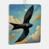 Efforless Wanderer: Farbenfroher Vogelportait Keramikornament (Rechts)