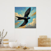 Efforless Wanderer: Farbenfroher Vogelportait Poster (Küche)