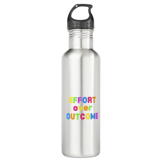 Effort over outcome travel mug edelstahlflasche (Vorderseite)