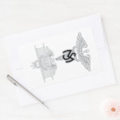 EFMB RECHTECKIGER AUFKLEBER (Umschlag)