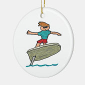 eFoil Surfing Keramik Ornament (Links)