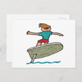 eFoil Surfing Postkarte (Vorne/Hinten)