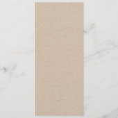 Eforless Script Menu Card Kraft Menükarte (Rückseite)