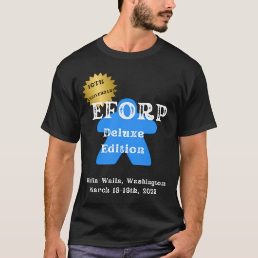 EFORP 2025 Deluxe Edition Blue 10 Jahre alt T-Shirt (Vorderseite)