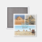 EG0063 Afrika, Ägypten, Kairo, Giza-Pyramide, Kühl Magnet (Vorderseite/Rückseite)