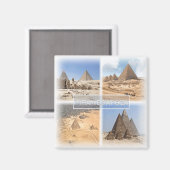 EG0064 Afrika, Ägypten, Kairo, Giza-Pyramide, Kühl Magnet (Vorderseite/Rückseite)