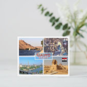 EG Kairo - Fluss Nile - Khan el Khalili - Postkarte (Stehend Vorderseite)