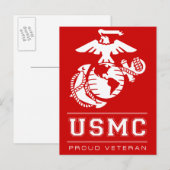 EGA Proud Veteran Postkarte (Vorne/Hinten)