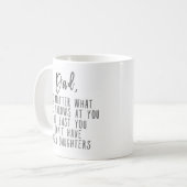 Egal, was das Leben dir Papas anwirft Kaffeetasse (Vorderseite Links)