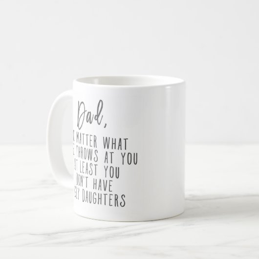 Egal, was das Leben dir Papas anwirft Kaffeetasse (Vorderseite Links)