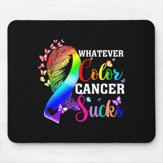 Egal welche Farbe Krebs saugt Bewusstseinsfarbe Mousepad (Vorne)