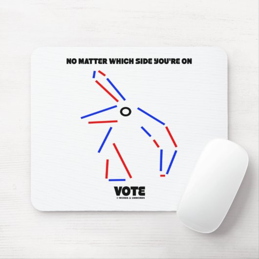 Egal welche Seite bei der Abstimmung Donkey Elepha Mousepad (Mit Mouse)