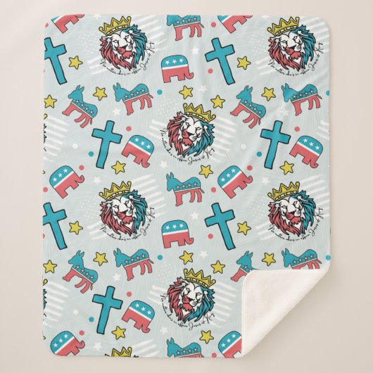 Egal wer im Amt ist Jesus ist König - Nahtlos Sherpadecke (Vorderseite)