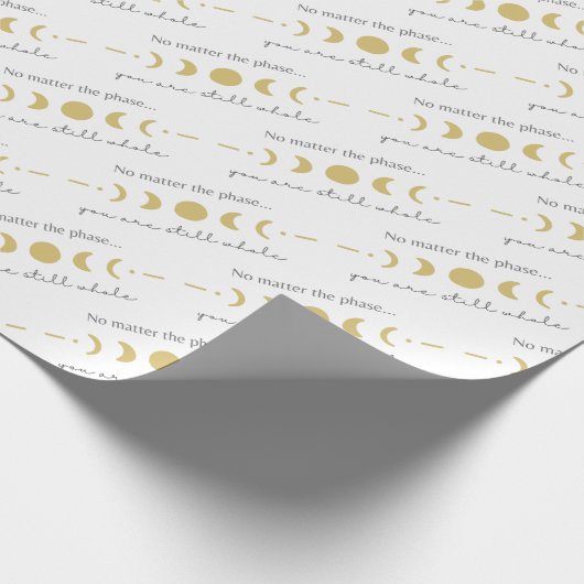 Egal, wie die Phase des Mondschleifpapiers aussieh Geschenkpapier (Ecke)