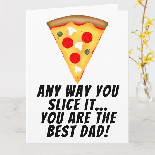 Egal, wie du es schneidest, du bist der beste Papa Karte (Gelbe Blume)