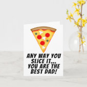 Egal, wie du es schneidest, du bist der beste Papa Karte (Gelbe Blume)