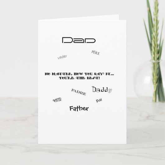 Egal, wie man es sagt karte (Vorderseite)