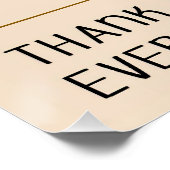 Egal, wie Sie es schneiden, wir sind sehr dankbar Poster (Ecke)