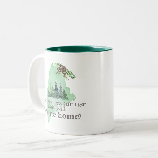 Egal, wie weit ich gehe, nenne ich immer noch Main Zweifarbige Tasse (Vorderseite Links)