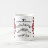 Egan, der Ursprung, die Bedeutung und das Wappen Kaffeetasse (Mittel)
