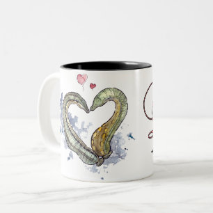 Egelliebe die Tasse! Zweifarbige Tasse