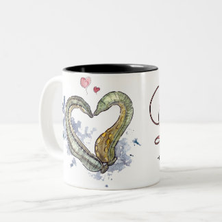 Egelliebe die Tasse! Zweifarbige Tasse