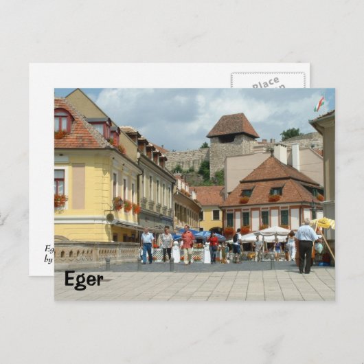 Eger Postkarte (Vorne/Hinten)