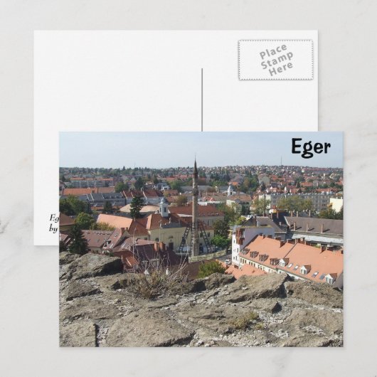 Eger Postkarte (Vorne/Hinten)