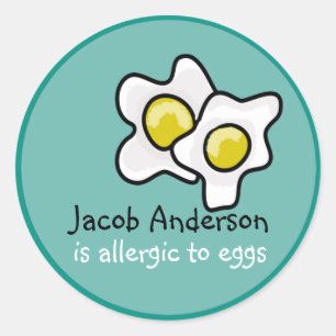 Egg Allergy individuell anpassbarer Aufkleber