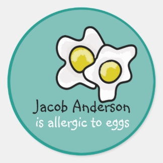 Egg Allergy individuell anpassbarer Aufkleber
